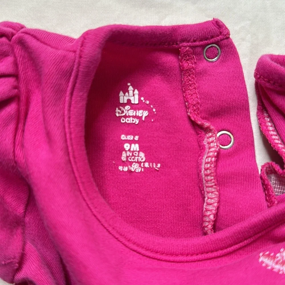 Disney Baby size 9 month bundle Pink Minnie Mouse Onesie, Winnie the Pooh outfit
